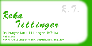 reka tillinger business card